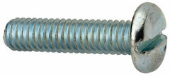 Value Collection - 5/16-18 UNC, 1-1/4" Length Under Head Slotted Drive Machine Screw - Pan Head, Grade J82 Steel, Zinc-Plated Finish, Without Washer - Apex Tool & Supply