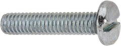 Value Collection - 5/16-18 UNC, 1-1/2" Length Under Head Slotted Drive Machine Screw - Pan Head, Grade J82 Steel, Zinc-Plated Finish, Without Washer - Apex Tool & Supply