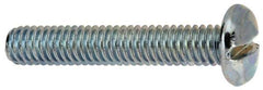 Value Collection - 5/16-18 UNC, 1-3/4" Length Under Head Slotted Drive Machine Screw - Pan Head, Grade J82 Steel, Zinc-Plated Finish, Without Washer - Apex Tool & Supply