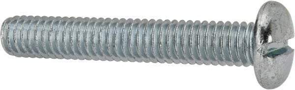 Value Collection - 5/16-18 UNC, 2" Length Under Head Slotted Drive Machine Screw - Pan Head, Grade J82 Steel, Zinc-Plated Finish, Without Washer - Apex Tool & Supply