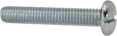 Value Collection - 5/16-18 UNC, 2" Length Under Head Slotted Drive Machine Screw - Pan Head, Grade J82 Steel, Zinc-Plated Finish, Without Washer - Apex Tool & Supply
