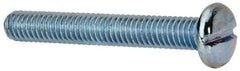 Value Collection - 5/16-18 UNC, 2-1/4" Length Under Head Slotted Drive Machine Screw - Pan Head, Grade J82 Steel, Zinc-Plated Finish, Without Washer - Apex Tool & Supply