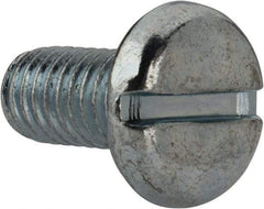Value Collection - 3/8-16 UNC, 3/4" Length Under Head Slotted Drive Machine Screw - Pan Head, Grade J82 Steel, Zinc-Plated Finish, Without Washer - Apex Tool & Supply