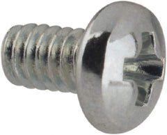 Value Collection - #3-48 UNC, 3/16" Length Under Head Phillips Drive Machine Screw - Pan Head, Grade J82 Steel, Zinc-Plated Finish, Without Washer - Apex Tool & Supply