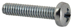 Value Collection - #3-48 UNC, 1/2" Length Under Head Phillips Drive Machine Screw - Pan Head, Grade J82 Steel, Zinc-Plated Finish, Without Washer - Apex Tool & Supply
