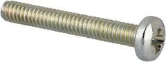 Value Collection - #3-48 UNC, 3/4" Length Under Head Phillips Drive Machine Screw - Pan Head, Grade J82 Steel, Zinc-Plated Finish, Without Washer - Apex Tool & Supply