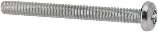 Value Collection - #3-48 UNC, 1" Length Under Head Phillips Drive Machine Screw - Pan Head, Grade J82 Steel, Zinc-Plated Finish, Without Washer - Apex Tool & Supply