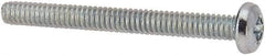 Value Collection - #3-48 UNC, 1" Length Under Head Phillips Drive Machine Screw - Pan Head, Grade J82 Steel, Zinc-Plated Finish, Without Washer - Apex Tool & Supply
