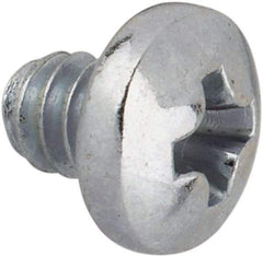 Value Collection - #4-40 UNC, 1/8" Length Under Head Phillips Drive Machine Screw - Pan Head, Grade J82 Steel, Zinc-Plated Finish, Without Washer - Apex Tool & Supply