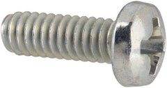 Value Collection - #5-40 UNC, 3/8" Length Under Head Phillips Drive Machine Screw - Pan Head, Grade J82 Steel, Zinc-Plated Finish, Without Washer - Apex Tool & Supply