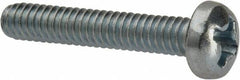 Value Collection - #5-40 UNC, 3/4" Length Under Head Phillips Drive Machine Screw - Pan Head, Grade J82 Steel, Zinc-Plated Finish, Without Washer - Apex Tool & Supply