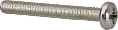 Value Collection - #5-40 UNC, 1" Length Under Head Phillips Drive Machine Screw - Pan Head, Grade J82 Steel, Zinc-Plated Finish, Without Washer - Apex Tool & Supply