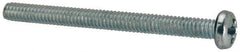 Value Collection - #5-40 UNC, 1-1/2" Length Under Head Phillips Drive Machine Screw - Pan Head, Grade J82 Steel, Zinc-Plated Finish, Without Washer - Apex Tool & Supply