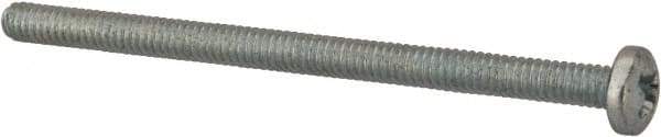 Value Collection - #5-40 UNC, 2" Length Under Head Phillips Drive Machine Screw - Pan Head, Grade J82 Steel, Zinc-Plated Finish, Without Washer - Apex Tool & Supply