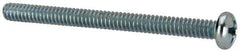 Value Collection - #6-32 UNC, 1-3/4" Length Under Head Phillips Drive Machine Screw - Pan Head, Grade J82 Steel, Zinc-Plated Finish, Without Washer - Apex Tool & Supply