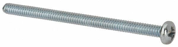 Value Collection - #6-32 UNC, 2-1/4" Length Under Head Phillips Drive Machine Screw - Pan Head, Grade J82 Steel, Zinc-Plated Finish, Without Washer - Apex Tool & Supply