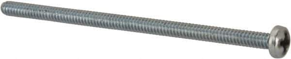 Value Collection - #6-32 UNC, 2-3/4" Length Under Head Phillips Drive Machine Screw - Pan Head, Grade J82 Steel, Zinc-Plated Finish, Without Washer - Apex Tool & Supply
