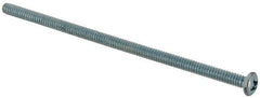 Value Collection - #6-32 UNC, 3-1/4" Length Under Head Phillips Drive Machine Screw - Pan Head, Grade J82 Steel, Zinc-Plated Finish, Without Washer - Apex Tool & Supply