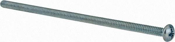 Value Collection - #6-32 UNC, 3-1/2" Length Under Head Phillips Drive Machine Screw - Pan Head, Grade J82 Steel, Zinc-Plated Finish, Without Washer - Apex Tool & Supply
