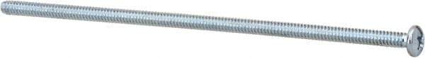 Value Collection - #6-32 UNC, 4" Length Under Head Phillips Drive Machine Screw - Pan Head, Grade J82 Steel, Zinc-Plated Finish, Without Washer - Apex Tool & Supply