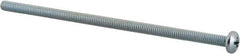 Value Collection - #8-32 UNC, 4" Length Under Head Phillips Drive Machine Screw - Pan Head, Grade J82 Steel, Zinc-Plated Finish, Without Washer - Apex Tool & Supply