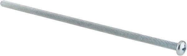 Value Collection - #8-32 UNC, 5" Length Under Head Phillips Drive Machine Screw - Pan Head, Grade J82 Steel, Zinc-Plated Finish, Without Washer - Apex Tool & Supply