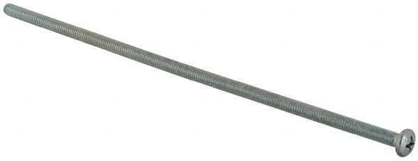 Value Collection - #8-32 UNC, 6" Length Under Head Phillips Drive Machine Screw - Pan Head, Grade J82 Steel, Zinc-Plated Finish, Without Washer - Apex Tool & Supply