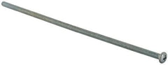 Value Collection - #8-32 UNC, 6" Length Under Head Phillips Drive Machine Screw - Pan Head, Grade J82 Steel, Zinc-Plated Finish, Without Washer - Apex Tool & Supply