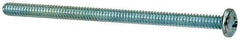 Value Collection - #10-24 UNC, 3-1/4" Length Under Head Phillips Drive Machine Screw - Pan Head, Grade J82 Steel, Zinc-Plated Finish, Without Washer - Apex Tool & Supply