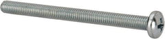 Value Collection - #10-32 UNF, 2-1/2" Length Under Head Phillips Drive Machine Screw - Pan Head, Grade J82 Steel, Zinc-Plated Finish, Without Washer - Apex Tool & Supply