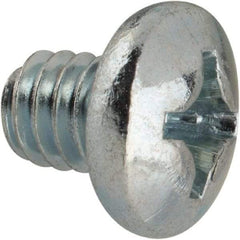 Value Collection - #12-24 UNC, 1/4" Length Under Head Phillips Drive Machine Screw - Pan Head, Grade J82 Steel, Zinc-Plated Finish, Without Washer - Apex Tool & Supply