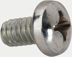 Value Collection - 1/4-20 UNC, 7/16" Length Under Head Phillips Drive Machine Screw - Pan Head, Grade J82 Steel, Zinc-Plated Finish, Without Washer - Apex Tool & Supply