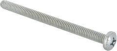 Value Collection - 1/4-20 UNC, 3-1/2" Length Under Head Phillips Drive Machine Screw - Pan Head, Grade J82 Steel, Zinc-Plated Finish, Without Washer - Apex Tool & Supply