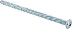 Value Collection - 1/4-20 UNC, 4-1/2" Length Under Head Phillips Drive Machine Screw - Pan Head, Grade J82 Steel, Zinc-Plated Finish, Without Washer - Apex Tool & Supply