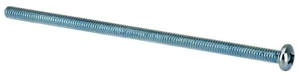 Value Collection - 1/4-20 UNC, 6" Length Under Head Phillips Drive Machine Screw - Pan Head, Grade J82 Steel, Zinc-Plated Finish, Without Washer - Apex Tool & Supply