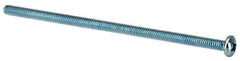 Value Collection - 1/4-20 UNC, 6" Length Under Head Phillips Drive Machine Screw - Pan Head, Grade J82 Steel, Zinc-Plated Finish, Without Washer - Apex Tool & Supply