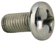 Value Collection - 1/4-28 UNF, 1/2" Length Under Head Phillips Drive Machine Screw - Pan Head, Grade J82 Steel, Zinc-Plated Finish, Without Washer - Apex Tool & Supply