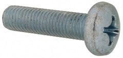 Value Collection - 1/4-28 UNF, 1" Length Under Head Phillips Drive Machine Screw - Pan Head, Grade J82 Steel, Zinc-Plated Finish, Without Washer - Apex Tool & Supply