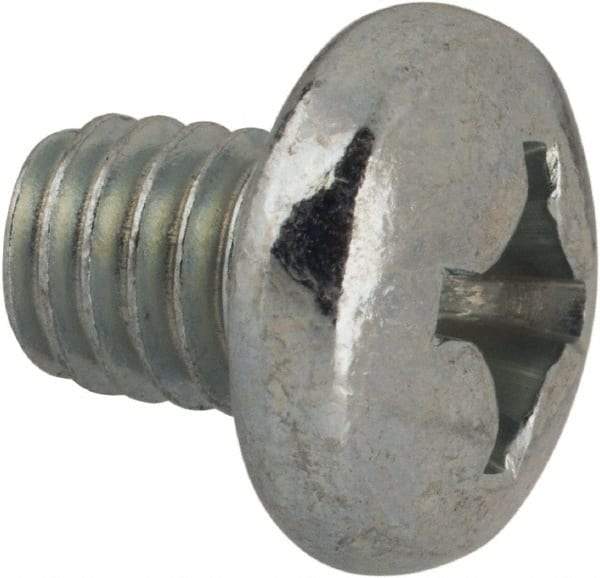Value Collection - 5/16-18 UNC, 3/8" Length Under Head Phillips Drive Machine Screw - Pan Head, Grade J82 Steel, Zinc-Plated Finish, Without Washer - Apex Tool & Supply