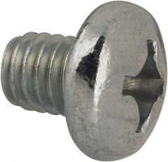 Value Collection - 5/16-18 UNC, 3/8" Length Under Head Phillips Drive Machine Screw - Pan Head, Grade J82 Steel, Zinc-Plated Finish, Without Washer - Apex Tool & Supply