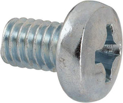 Value Collection - 5/16-18 UNC, 1/2" Length Under Head Phillips Drive Machine Screw - Pan Head, Grade J82 Steel, Zinc-Plated Finish, Without Washer - Apex Tool & Supply