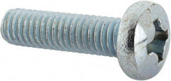 Value Collection - 5/16-18 UNC, 1-1/4" Length Under Head Phillips Drive Machine Screw - Pan Head, Grade J82 Steel, Zinc-Plated Finish, Without Washer - Apex Tool & Supply