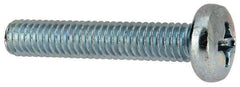 Value Collection - 5/16-18 UNC, 1-3/4" Length Under Head Phillips Drive Machine Screw - Pan Head, Grade J82 Steel, Zinc-Plated Finish, Without Washer - Apex Tool & Supply