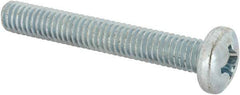 Value Collection - 5/16-18 UNC, 2-1/4" Length Under Head Phillips Drive Machine Screw - Pan Head, Grade J82 Steel, Zinc-Plated Finish, Without Washer - Apex Tool & Supply