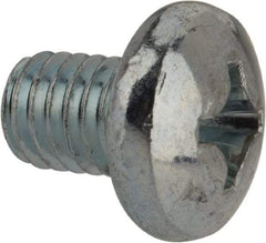 Value Collection - 3/8-16 UNC, 1/2" Length Under Head Phillips Drive Machine Screw - Pan Head, Grade J82 Steel, Zinc-Plated Finish, Without Washer - Apex Tool & Supply