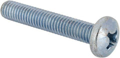Value Collection - 3/8-16 UNC, 2-1/4" Length Under Head Phillips Drive Machine Screw - Pan Head, Grade J82 Steel, Zinc-Plated Finish, Without Washer - Apex Tool & Supply