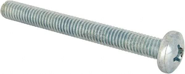 Value Collection - 3/8-16 UNC, 3-1/2" Length Under Head Phillips Drive Machine Screw - Pan Head, Grade J82 Steel, Zinc-Plated Finish, Without Washer - Apex Tool & Supply