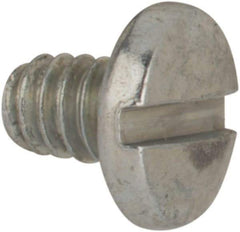 Value Collection - #2-56 UNC, 1/8" Length Under Head Slotted Drive Machine Screw - Binding Head, Grade J82 Steel, Zinc-Plated Finish, Without Washer - Apex Tool & Supply