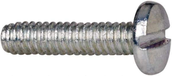 Value Collection - #2-56 UNC, 3/8" Length Under Head Slotted Drive Machine Screw - Binding Head, Grade J82 Steel, Zinc-Plated Finish, Without Washer - Apex Tool & Supply
