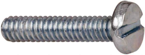 Value Collection - #2-56 UNC, 7/16" Length Under Head Slotted Drive Machine Screw - Binding Head, Grade J82 Steel, Zinc-Plated Finish, Without Washer - Apex Tool & Supply